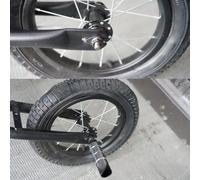 Par de picos de pedal de bicicleta de aleación de aluminio con ranuras antideslizantes para bicicletas de carretera, montaña y pista, eje trasero, postes de pie de acrobacia, color amarillo (rojo)