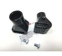 Par de pies de zapatos de aluminio negros fabricados en Italia para Vespa PX 125 150 200 LML Star 125 150 151 200