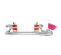 Par de placas de patín de aleación de aluminio con pivote de acero, tope de goma y freno de altura ajustable para patinaje cuádruple y personalización de zapatos (para tamaño 37-38 rojo)