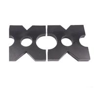 Par de placas de prensa hidráulica de ciruela con base de metal, almohadillas antideslizantes negras de 7.1 x 7.1 pulgadas, para maquinaria, obras de construcción, equipo de taller (127 mm)