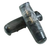 Par de Poignee Liso Velo d22.2 mm L100 mm Ciudad Vintage Fixie Retro Antiguo marrón Negro Gris Amarillo, Color Gris