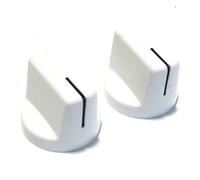 Par de pomos blancos de calidad superior para guitarra, pedal o amplificador 1510
