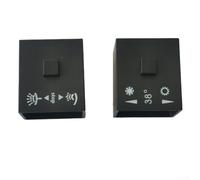 Par de pomos de control de temperatura de ducha ABS negro con marcas transparentes para válvula de bañera de 75 cm de diámetro del husillo de 20 dientes