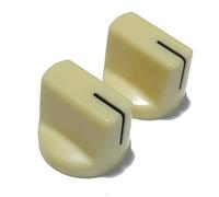 Par de pomos para guitarra, color marfil/crema, calidad superior, pedal o amplificador 1510
