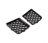 Par de protectores de malla para rejilla inferior central de parachoques delantero compatibles con BMW G87 M2 2023 a 2025, diseñados para ajuste y rendimiento de fábrica (negro brillante)