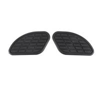 Par de Protectores de Tanque de para Motocicleta, Almohadillas de Tracción Universal, Diseño Vintage, Colores Negro Marrón Gris - Protección de Rodilla, Material de (Negro)