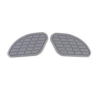 Par de Protectores de Tanque de para Motocicleta, Almohadillas de Tracción Universal, Diseño Vintage, Colores Negro Marrón Gris - Protección de Rodilla, Material de (Gris)