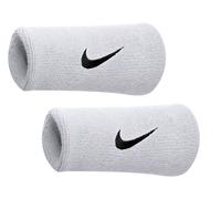 Par De Puños Alto Tenis Padel Nike Swoosh Doublewide Trapo de Nariz Blanco