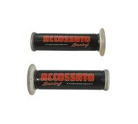 Par de puños de Gel para Carreras con Texto Accossato Rojo para MV Agusta Brutale 800 Desde 2012 hasta 2022, CC 800