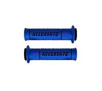 Par de puños de Goma de Dos componentes Azules con Texto Accossato Negro para Kawasaki Z 1000 ABS Desde 2014 hasta 2016 (CC 1000)