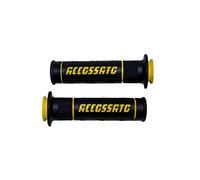 Par de puños de goma de dos componentes, color negro con texto en inglés Accossato para Kawasaki Z 1000 ABS desde 2014 hasta 2016, CC 1000