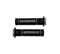 Par de puños de goma de dos componentes, color negro con texto en inglés Accossato para KTM RC8 1190 R desde 2008 hasta 2015, CC 1190