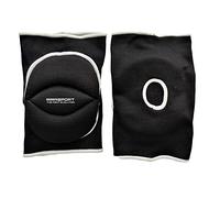 Par de rodilleras acolchadas para voleibol de algodón elástico acolchado EVA deportes voleibol knee pads (M, negro)