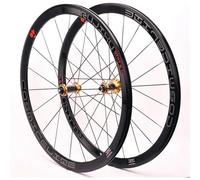 Par De Ruedas De Bicicleta De Carretera 700C, Freno De Llanta De Aleación De Doble Pared, Rueda De Bicicleta De 40Mm Y 8-11 Velocidades (Freno V/C)(Black)