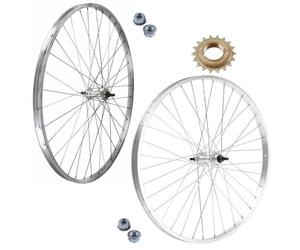 Par de ruedas/llanta delantera + trasera bicicleta 1 V 28 x 1,75 700 x 35 + piñón 18T con rodamientos para City Bike Epoca Holanda 28 pulgadas