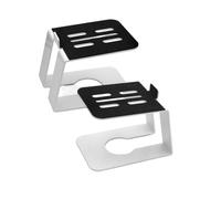 Par de soportes de para estudio en casa para unidades de escritorio de 3 a 4 pulgadas, soportes en ángulo de metal para configuración de escritorio y uso en estación de trabajo Configuración de