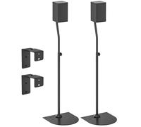 Par de soportes para altavoces traseros Samsung y soporte de pared, altura ajustable de 33 a 42 pulgadas, soporte de altavoz de suelo para HW-Q990C y más sonido envolvente Samsung con agujero de