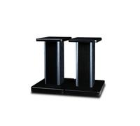 Par de soportes universales para altavoces de grano de madera, soportes de sonido de suelo con cables ocultos y relleno de arena, perfecto para sistemas audiovisuales y domésticos, mejora la calidad