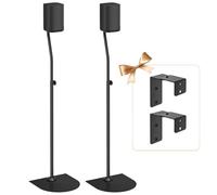 Par de soportes universales para altavoces envolventes de altura que se extienden de 33 a 42 pulgadas, soportes de altavoz traseros ajustables para Samsung, Vizio, Sony, LG, Roku, la mayoría de los