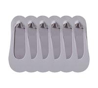 Par de tacones de silicona ultrafinos para mujer de color liso para deportes y ocio, con boca plana, calcetines no transpirables y transpirables, gris, Talla única