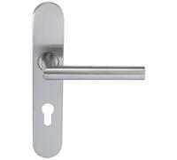 Par de tiradores de puerta KLOSE besser Inox 304 en placa "Noémie vive" - Agujero cilindro