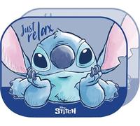 Par de toldos Laterales Disney para Coche Lilo & Stitch, parasoles para niños y niñas de 44 x 35 cm con gráfico de Stitch sobre Fondo Lila