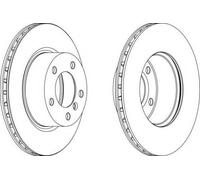 Par Discos de Freno Delanteros BMW 1 (E81) 118 D 2006>2012 Ferodo DDF1229