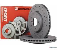 Par Discos Delanteros Perforado 300mm Zimmermann Delantero Opel Astra J Cruze