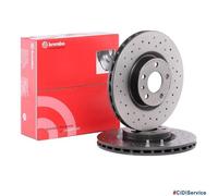 Par Discos Freno Perforado Brembo X-Tra Línea 284mm Grande Punto Evo Opel Corsa