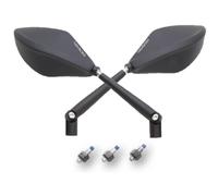 Par Espejos Universal Adaptador para Yamaha Aluminio Negro Aprobado E Highsider