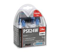 Par Lámpara Bombillas Halógeno Azul-Xe PSX24W 24W Luz Ultra Blanco Coche PG20-7