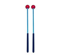 Par mazas xilófono soprano, sinteticas rojas,Bola dura. Longitud: 320 mm