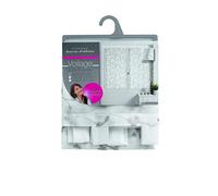 Douceur d'Intérieur Par Recto pasante de 2 x 60 x 90 cm, con Visillo Bordado, diseño de pequeñas Flores, Color Blanco/Gris.