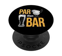 Par Then Bar Golf | Golf Iron Beer & Golf Club PopSockets PopGrip Adhesivo
