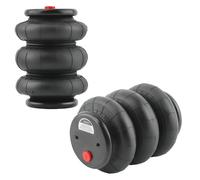 Par Universal Heavy Duty 2600 lb Suspensión de resorte de aire de puerto único Bolsa triple Bolsa de resorte de aire de fuelle triple