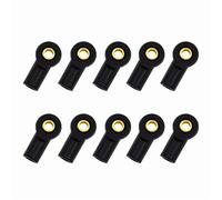 para 1/8 1/10 RC Car Crawler 10 Uds M3 Juntas Bola Dobladas Longitud 18mm 3mm Extremos Varilla Plástico Negro Repuesto Barco Heli Piezas Mejora Piezas Mejora RC