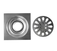 para 1 desagüe cuadrado de 10 x 10 x 3 cm, de acero inoxidable, con cubierta extraíble para cocina, baño, 1 unidad