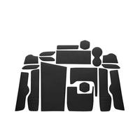 para 10.º para Civic 2016-2021 Alfombrilla Consola Central Automóvil Posavasos Ranuras Puerta Alfombrillas Tazas Almohadillas Goma Alfombrilla Adhesivo Protección(Negro)