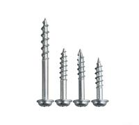 Para 100 agujeros de bolsillo, tornillos #8 x 1-1/4 pulgadas, rosca gruesa, chapado en zinc autorroscante, acero endurecido para carpintería, reparación de gabinetes de muebles de bricolaje (25 mm)