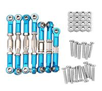 para 144001 1/14 RC Repuestos de Coche Enlace de Metal Barra de TraccióN Servo Conjunto de Barra de Acoplamiento de DireccióN, Azul