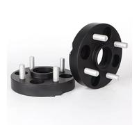 Para 4 tornillos Para Fit Para Jazz 2 piezas PCD 4x100 ID=OD=56,1 mm Adaptador espaciador rueda 15/20/25/30/35/40/45 Brida Espaciadores Ruedas(2PCS 45mm Black)