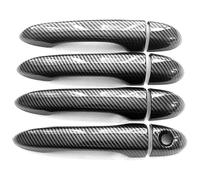 Para 500X 2016-2023 Protector Decorativo Antiarañazos Accesorios Cubierta De Manija Puerta Un Solo Orificio Funda Manija Puerta Coche(Carbon Fiber Pattern)