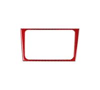 Para 6 Para R MK6 2008-2012 Fibra Carbono Auto Control Central CD Panel Marco Decoración Pegatinas Molduras Interiores Coche(RED)