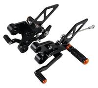 para 790 Duke 2018 2019 2020-2023 para 890 Duke 2020-2023 reposapiés Motocicleta Juegos Traseros Ajustables Clavijas de pie Juegos de Pedales Reposapiés Motocicleta(Negro)