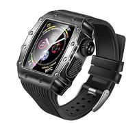 Para 9 8 7 6 5 4 SE 3 2 Series 44 mm 45 mm Actualización de reloj Reemplazar la pulsera Sports Store, Film Tempered Metal Watch Case Silicone Store Integrated Store