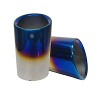 Para A1 A3 A4L Q5 Cubierta De Tubo De Escape Con Punta De Silenciador Tubo de escape(Medio azul)