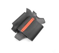 para A1 para 8X para A3 8V para S3 para A4 para S4 para A5 S5 para Q2 2016-2022 Embellecedor Cubierta Volante Interior Cosido Mano Cuero Perforado Funda Antideslizante Volante(Black Line-Red)