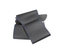 para A1 para 8X para A3 8V para S3 para A4 para S4 para A5 S5 para Q2 2016-2022 Embellecedor Cubierta Volante Interior Cosido Mano Cuero Perforado Funda Antideslizante Volante(Black-Blue Line)