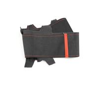 para A1 para 8X para A3 para 8V para S3 para A4 para B9 para S4 para A5 2016-2022 Embellecedor Cubierta Volante Interior Coche Cosido Mano Gamuza Funda Antideslizante Volante(Red Line-Red Strip)