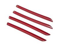 Para A3 8V S3 2014 2015 2016 2017-2020 Tiras Moldura Para Tablero Instrumentos Consola Central ABS Pegatinas Decoración Para Puerta Automóvil FIXCOR(4PCS Red)